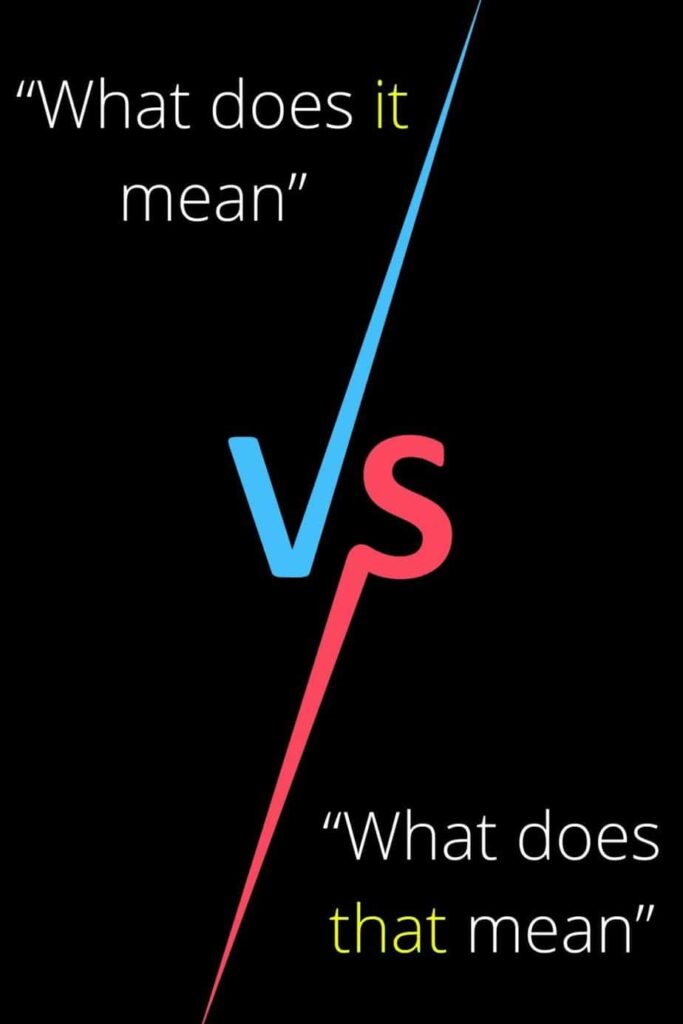 That’s Mean vs That Means