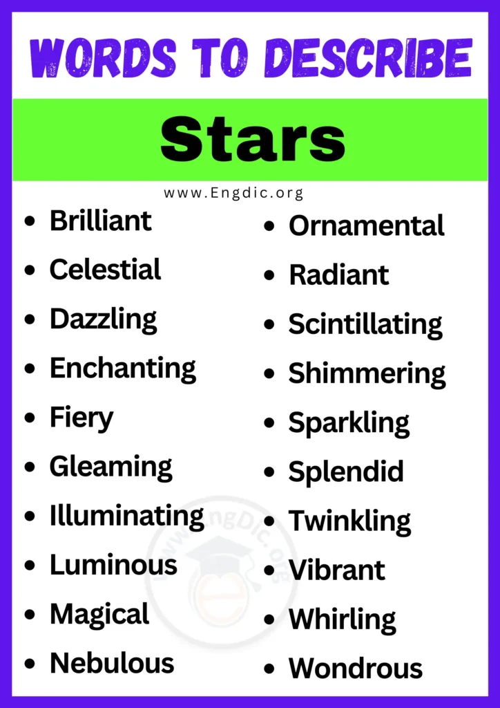 Similes to Describe Stars