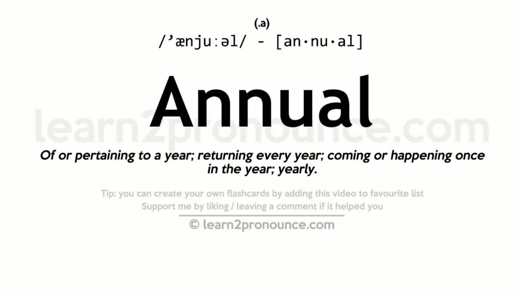 Anual or Annual
